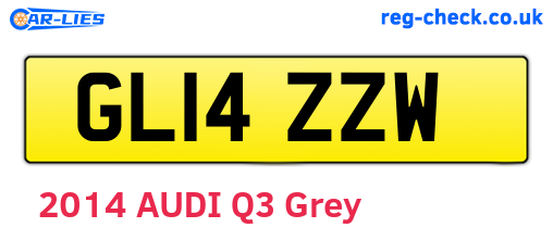 GL14ZZW are the vehicle registration plates.