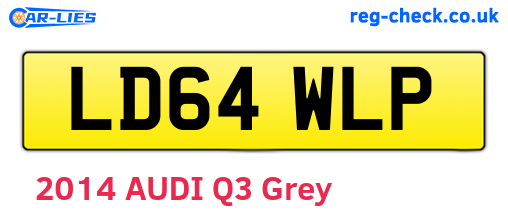 LD64WLP are the vehicle registration plates.