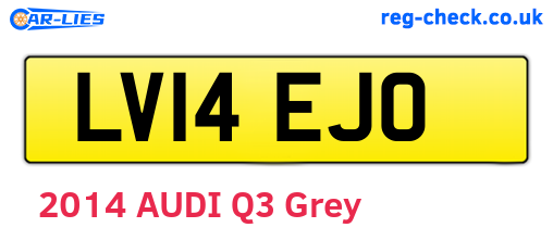 LV14EJO are the vehicle registration plates.