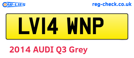 LV14WNP are the vehicle registration plates.