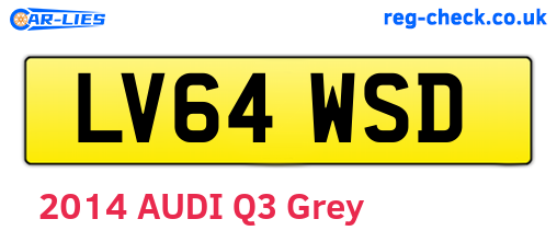 LV64WSD are the vehicle registration plates.