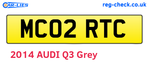 MC02RTC are the vehicle registration plates.