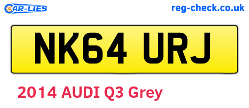 NK64URJ are the vehicle registration plates.