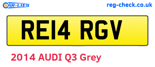 RE14RGV are the vehicle registration plates.