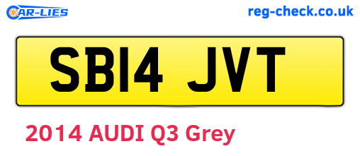 SB14JVT are the vehicle registration plates.