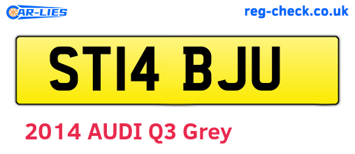 ST14BJU are the vehicle registration plates.