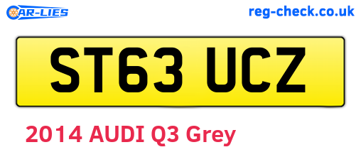 ST63UCZ are the vehicle registration plates.