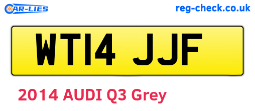 WT14JJF are the vehicle registration plates.