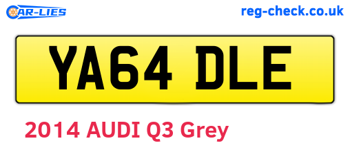 YA64DLE are the vehicle registration plates.
