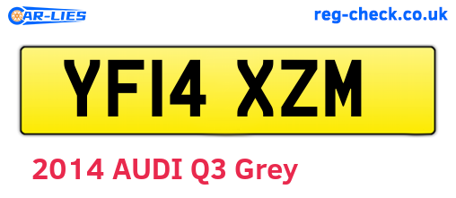 YF14XZM are the vehicle registration plates.