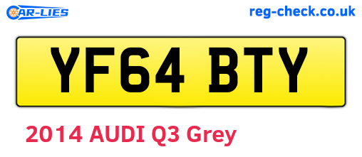 YF64BTY are the vehicle registration plates.