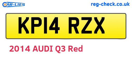 KP14RZX are the vehicle registration plates.