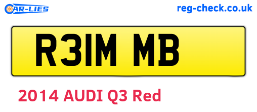 R31MMB are the vehicle registration plates.