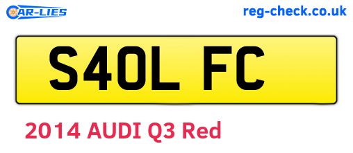 S40LFC are the vehicle registration plates.