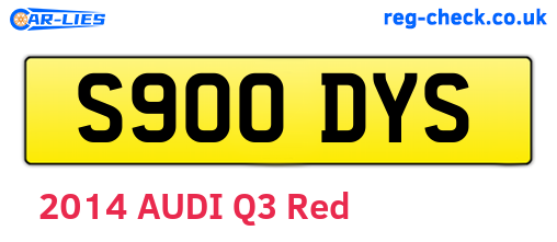 S900DYS are the vehicle registration plates.