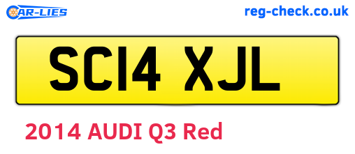 SC14XJL are the vehicle registration plates.