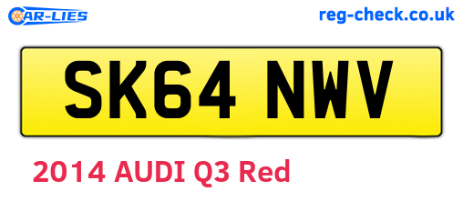 SK64NWV are the vehicle registration plates.