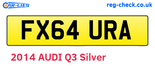FX64URA are the vehicle registration plates.