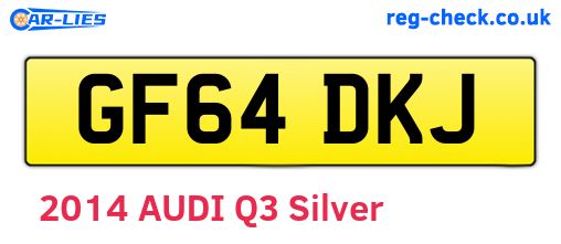 GF64DKJ are the vehicle registration plates.