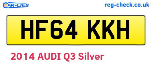 HF64KKH are the vehicle registration plates.