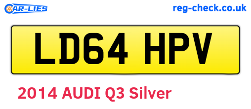 LD64HPV are the vehicle registration plates.