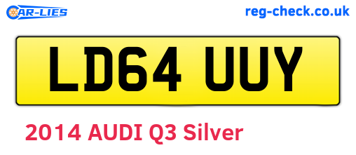 LD64UUY are the vehicle registration plates.