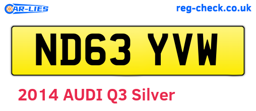 ND63YVW are the vehicle registration plates.