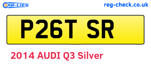 P26TSR are the vehicle registration plates.