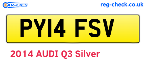 PY14FSV are the vehicle registration plates.