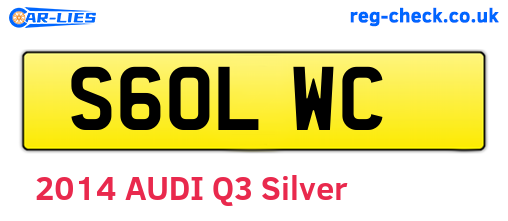 S60LWC are the vehicle registration plates.