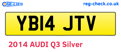 YB14JTV are the vehicle registration plates.