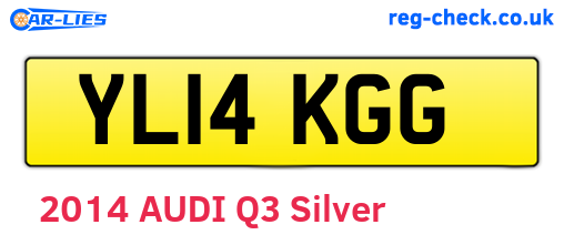 YL14KGG are the vehicle registration plates.