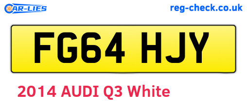 FG64HJY are the vehicle registration plates.