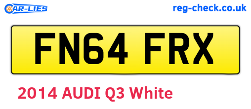 FN64FRX are the vehicle registration plates.