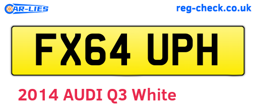 FX64UPH are the vehicle registration plates.
