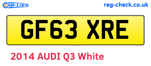 GF63XRE are the vehicle registration plates.