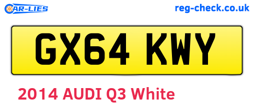 GX64KWY are the vehicle registration plates.