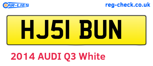 HJ51BUN are the vehicle registration plates.