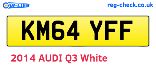 KM64YFF are the vehicle registration plates.