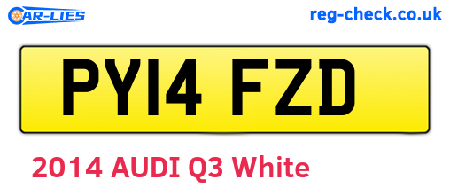 PY14FZD are the vehicle registration plates.