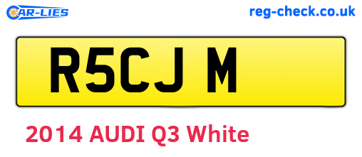 R5CJM are the vehicle registration plates.