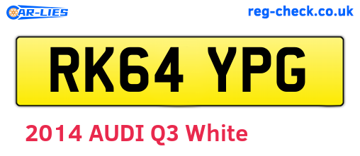 RK64YPG are the vehicle registration plates.