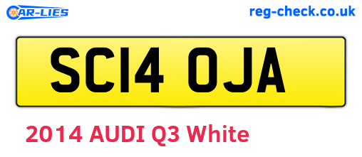 SC14OJA are the vehicle registration plates.