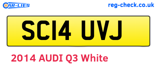SC14UVJ are the vehicle registration plates.
