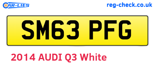 SM63PFG are the vehicle registration plates.