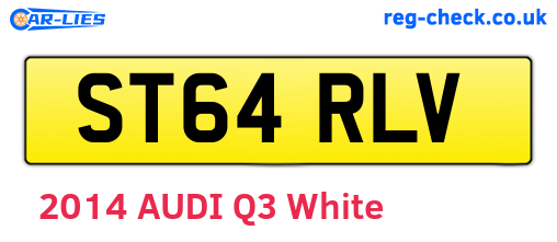 ST64RLV are the vehicle registration plates.