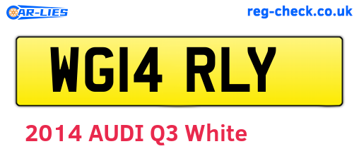WG14RLY are the vehicle registration plates.