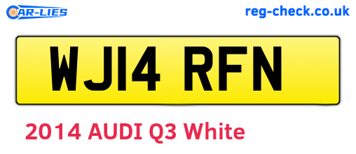 WJ14RFN are the vehicle registration plates.