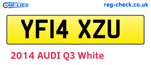 YF14XZU are the vehicle registration plates.
