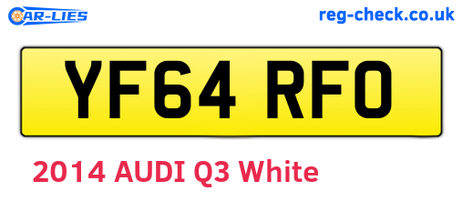 YF64RFO are the vehicle registration plates.